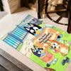 Fox Forest Night Area Rug Perfect for Living Rooms Outdoor Dining Room Decorate room Antislip Carpet Anime Office Decor Spiritual Gift