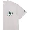 New Era SS24 MLB Oakland Athletics Печать букв на спине Круглый вырез Летняя Американская футболка с коротким рукавом Унисекс Футболка Светло-коричневый 14179140