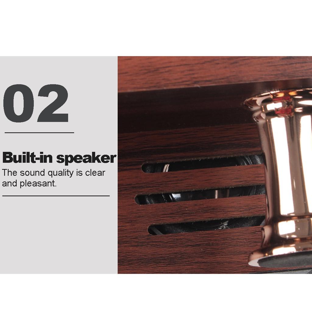 Vintage Gramophone Phonograph Player Bluetooth Music Player Vinyl Turntable Record Player Speakers for 33/45/78RPM Record