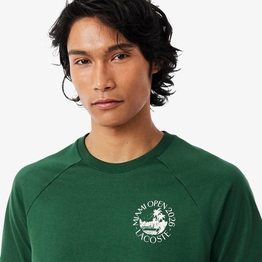 [lacoste] Men's Miami Open Raglan Short-Sleeve T-shirt TH0432-56G132