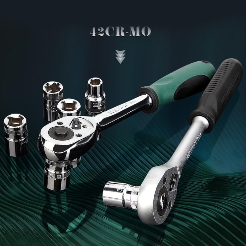 Мини 1/4" 3/8" 1/2" Стержень отвертки Регулируемый Быстрый трещоточный ключ Быстросъемный торцевой ключ Инструменты