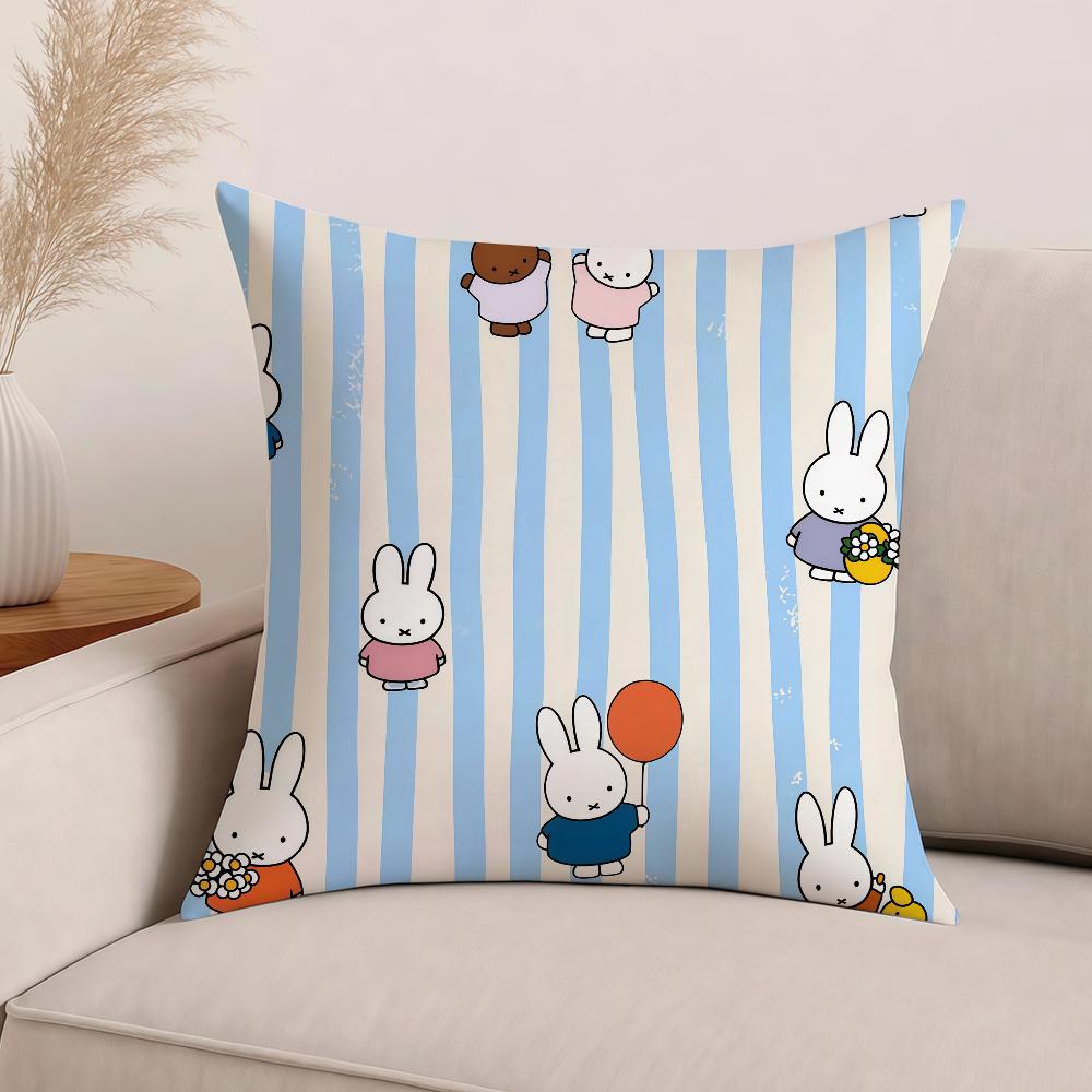 Cartoon MMiffy Pillow Case Office Cushions Suitable For Sofa Car Bedroom Decorative Cushion Cover