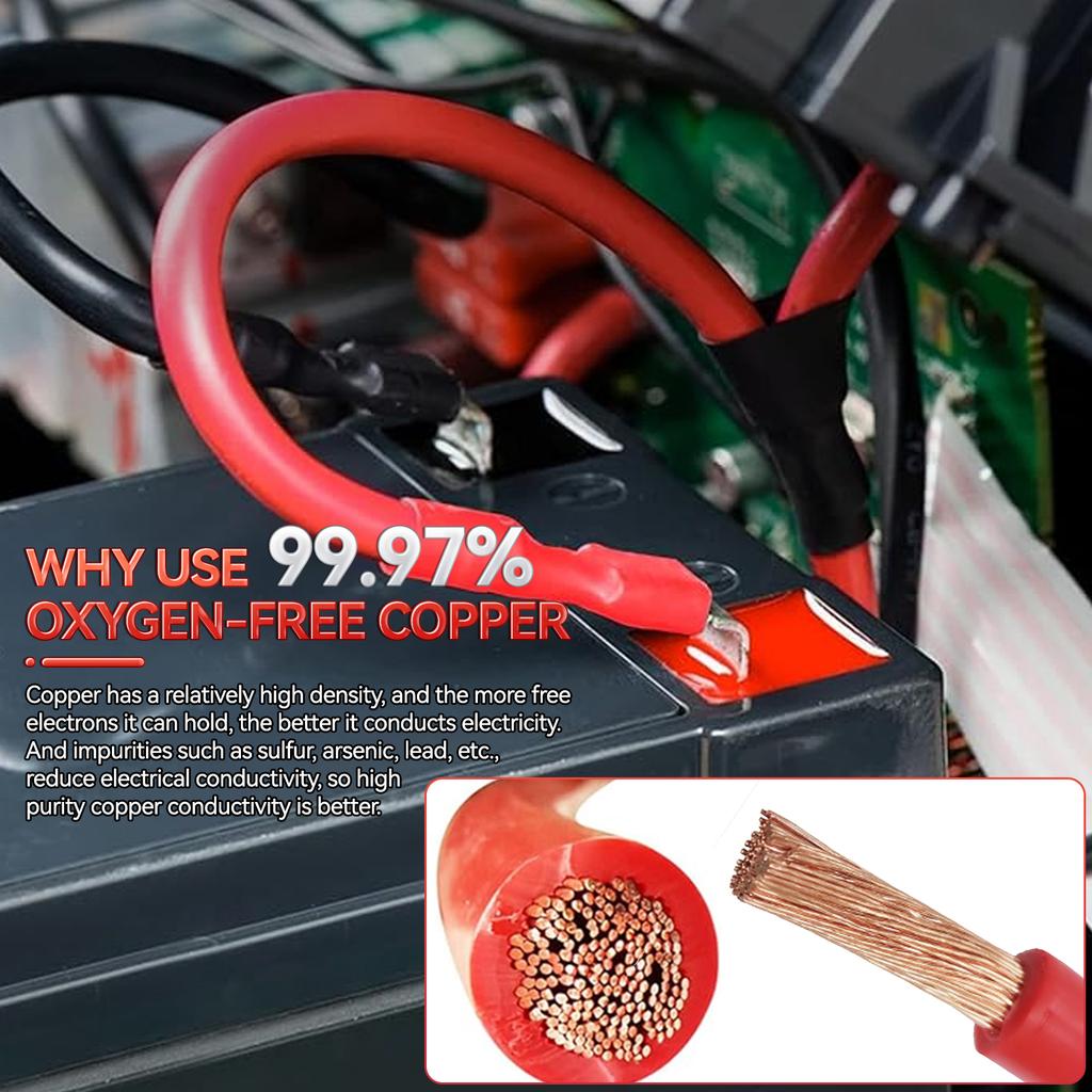 Для Автомобиля Фургона Грузовика Прицепа Кемпера Блок Питания Кабели Аккумулятора Инвертора Сечение 4 AWG 60 см 8 мм Комплект Кабелей Положительный Отрицательный Кабель 2 шт.