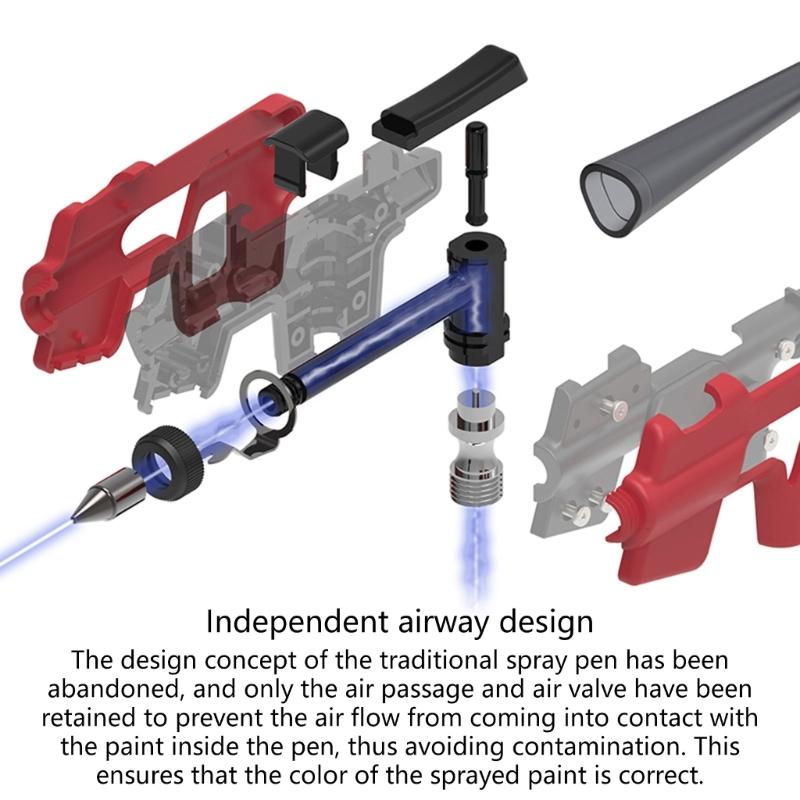 Профессиональный набор для аэрографии с подставкой для маркеров, легкий распылитель, модель для покраски, набор инструментов для моделизма, простое обслуживание