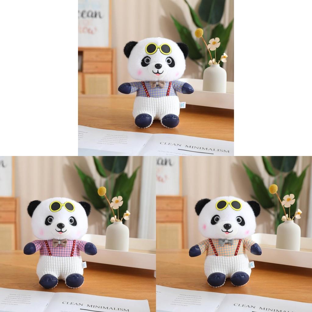 Panda Plush Adorable Toy With Bow Tie Sunglasses Stuffed Animal Gift Perfect