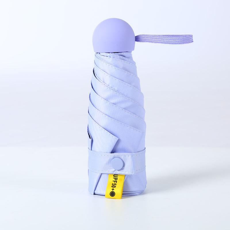 1 шт.-Маленький складной зонт от дождя Мини карманный Девочки Устойчивый к УФ-лучам Водонепроницаемый Портативный Дорожный Женский Зонт