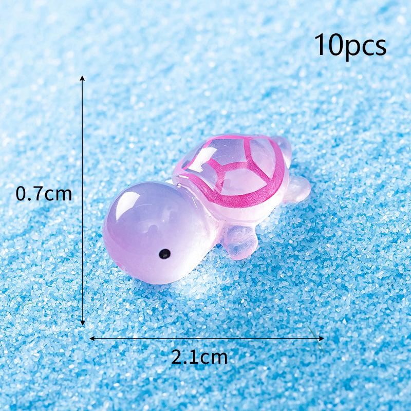 10 шт. Мини-черепахи, светящиеся фигурки-украшения, крошечные черепахи, микро-сказочный сад, ландшафт, аквариум, аксессуары для ландшафтного дизайна