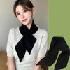 Solid Color Knit Neck Warmer Cross Design Woolen Scarf Fashionable Stylish Accessory  Autumn Season