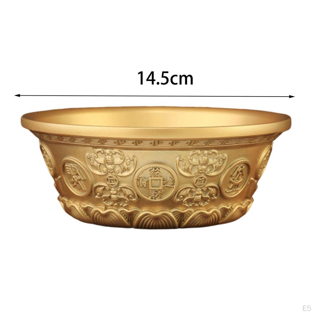 Brass Fortune Bowl Chinese Cornucopia Ornament Desktop Adornment Exquisite Good Luck