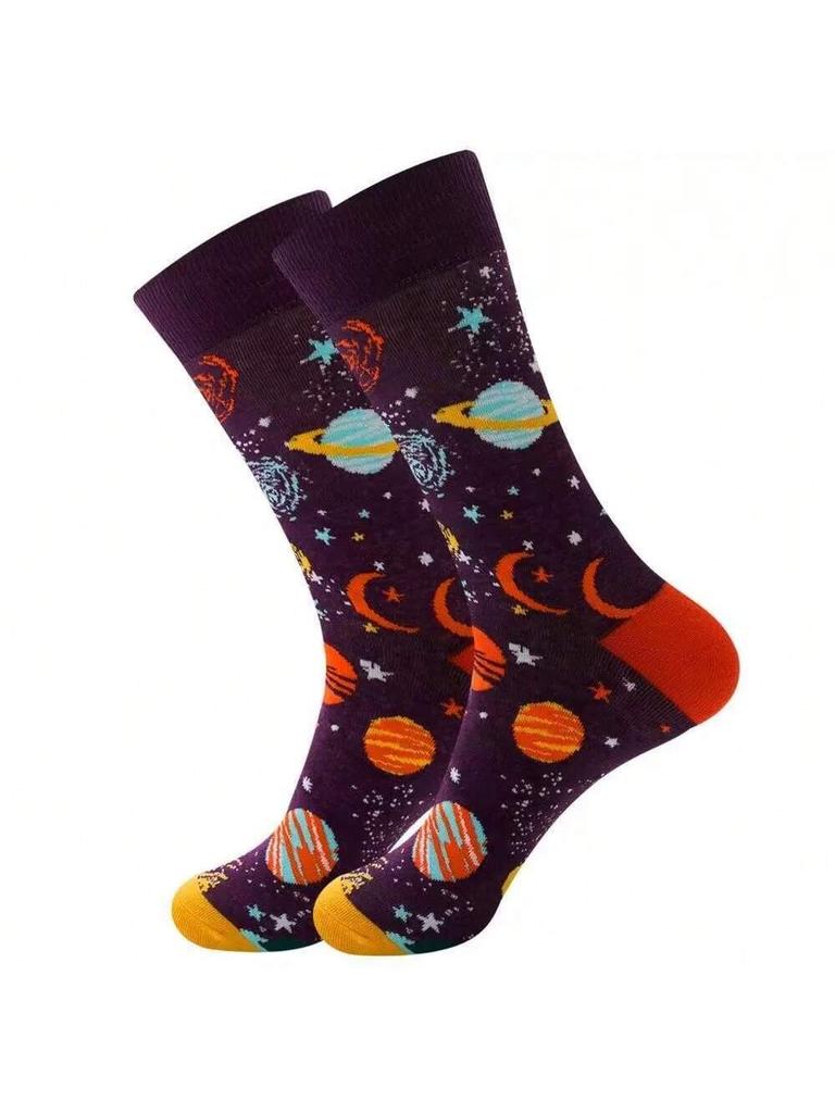 Красочные мужские носки Харадзюку Красочные Веселые Забавные Символ Международные Шахматы Геометрическая Формула Носок Рождественский Подарок