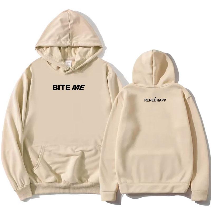 Reneé Rapp Bite Me Hoodies 2025 Album Graphic Printing Sweatshirts Hooded Long Sleeve Fashion Pullovers Fleece Women Hoodie Girl