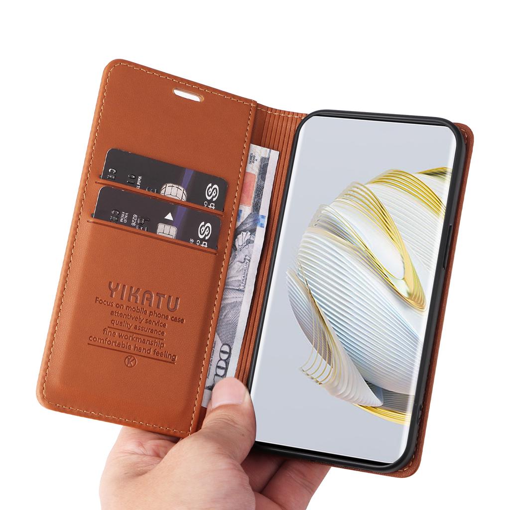 YIKATU YK-001 For Huawei Pura 70 Pro/Pura 70 Pro+ Case Wallet Flip Leather Phone Cover Hidden Magnetic