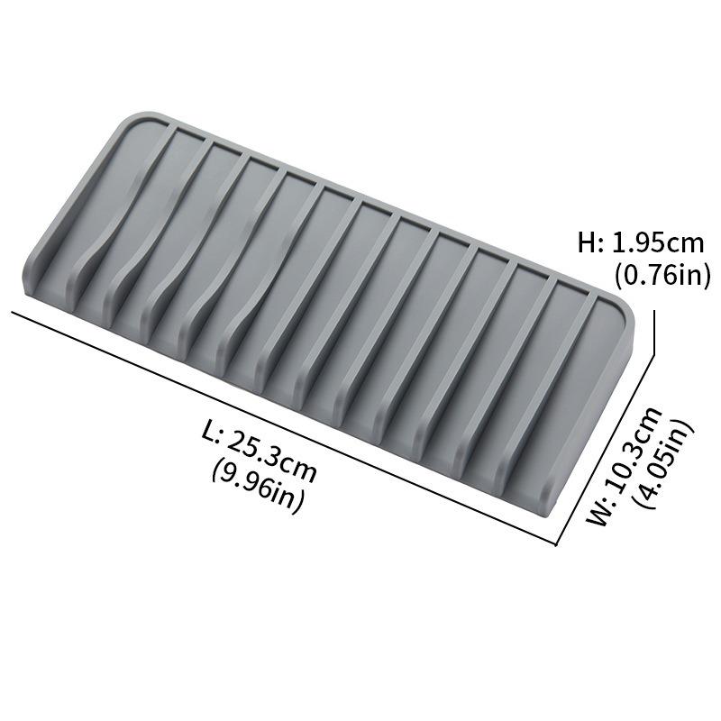 Силиконовые самоосушающиеся мыльницы Подушка для посуды Противоскользящий поддон для раковины Мыльница Подушка для сушки посуды Коврик для слива раковины