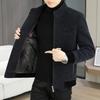 Мужская куртка из шерстяного велюра Pierre Cardin - Молодежная повседневная, С подкладкой из бархата, Теплая, Зимняя одежда