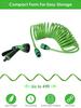 EVA Coil Garden Hose Spring Recoil Garden Water Hose with 3/4" Connector with 7 Function Sprayer for Pet Bathing Car Washing