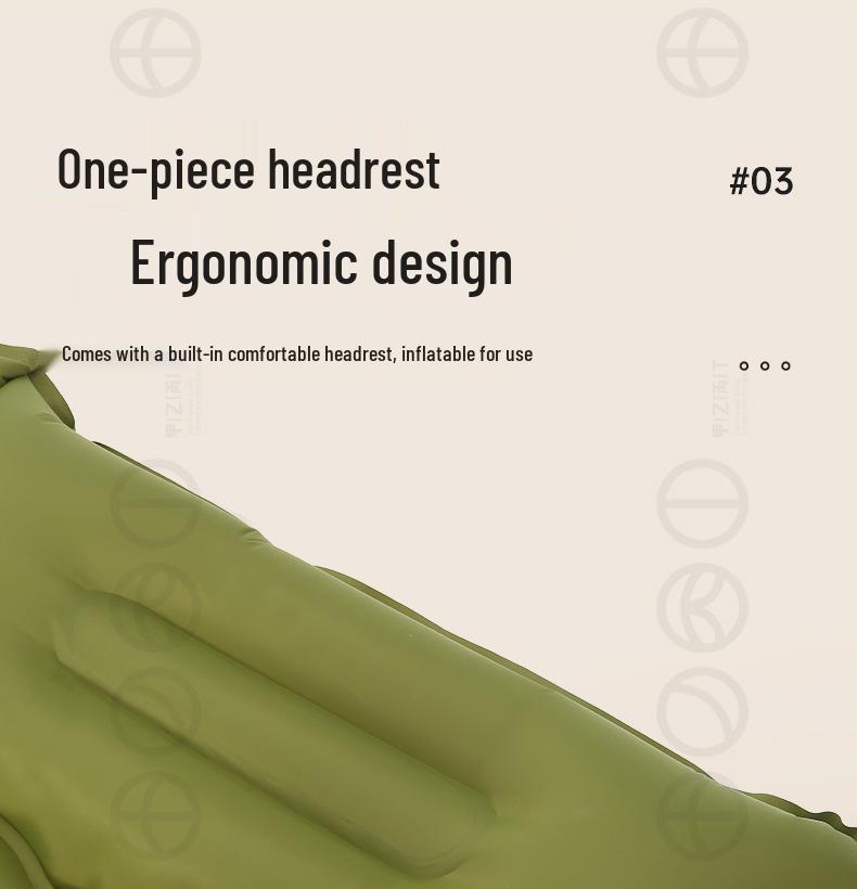 Outdoor Double Camping Inflatable Pad with Foot Pump - Moisture-Proof, Thickened TPU Air Mattress