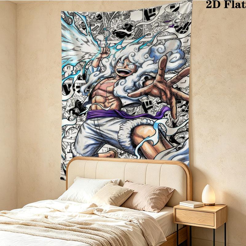 Настенное панно One Piece Эстетичное настенное украшение Печатная тканевая покрывало Декоративные панно для спальни гостиной Домашний декор