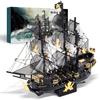 Piececool 3D Пазл: Черная жемчужина (Специальный выпуск) Парусное судно, Пиратский корабль, Металлическая нано-головоломка, 3D металлическая головоломка, Требуется сборка, Клей не нужен