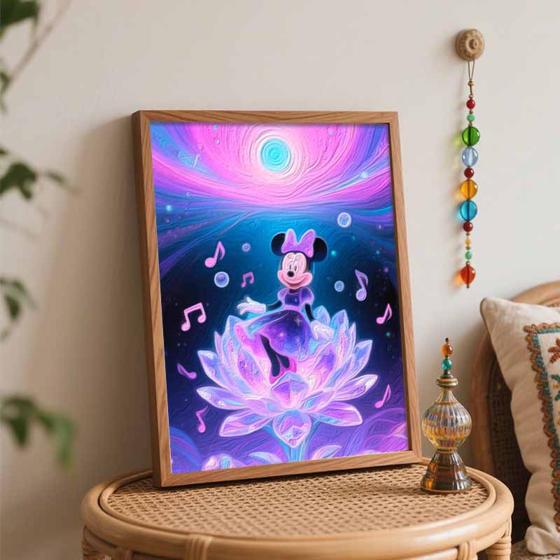 Disney Микки Маус галактика музыкальный цветок цифровая масляная живопись набор для рисования своими руками домашний декор