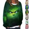 Женская повседневная модная винтажная толстовка с длинным рукавом и круглым вырезом с принтом, многослойный пуловер, топ