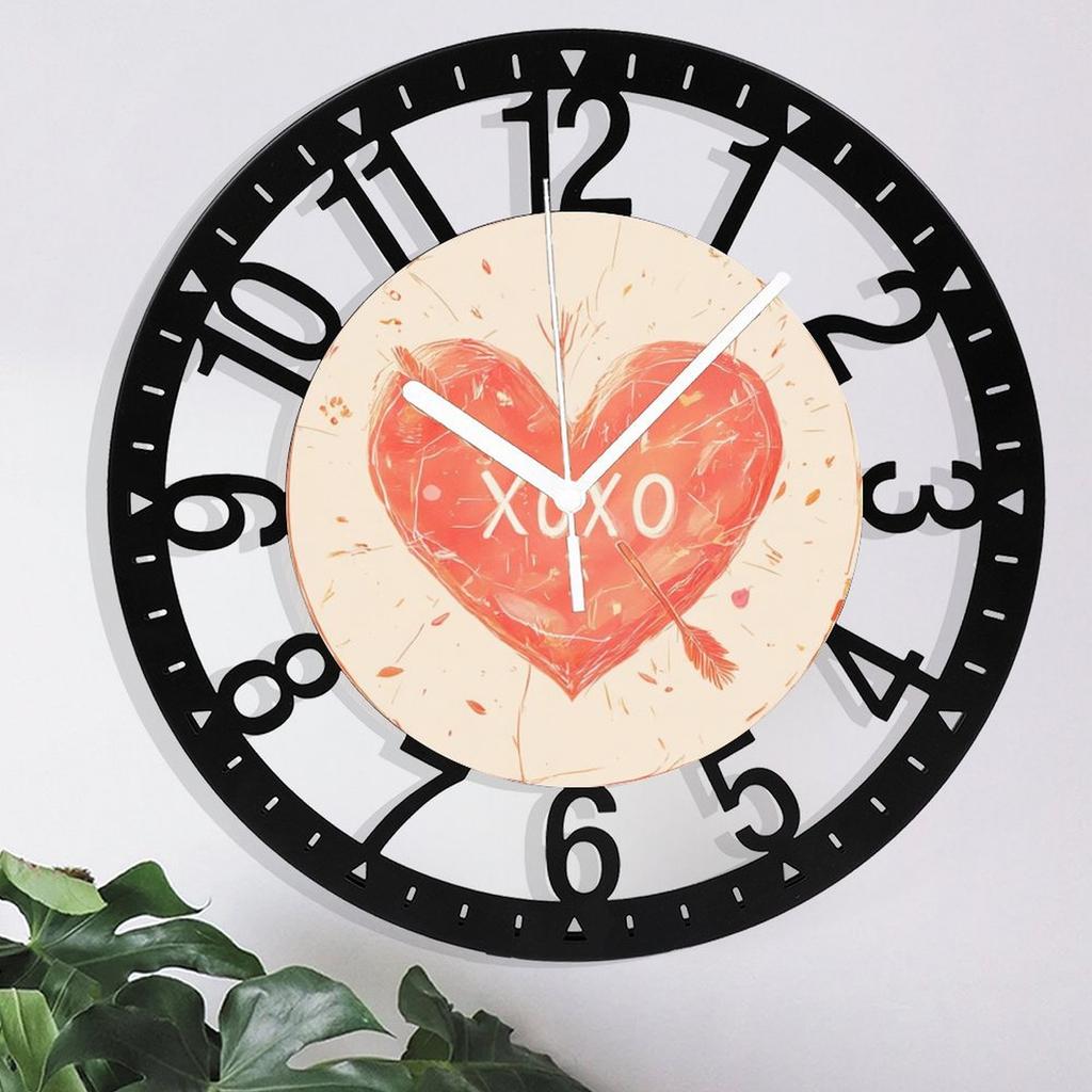 25cm Iron Wall Clock that Doubles as a Decorative Wall Sculpture or Art