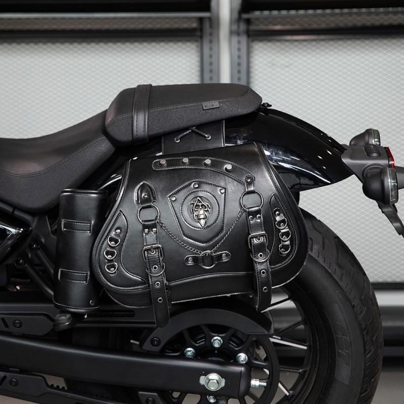 Motorcycle Saddle Bag Set Punk Rock Style Universal Fit Harley Other Motorcycles