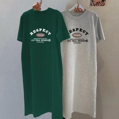 Женская мода лето весна 1/2 рукава О-образный вырез свободная талия повседневные платья