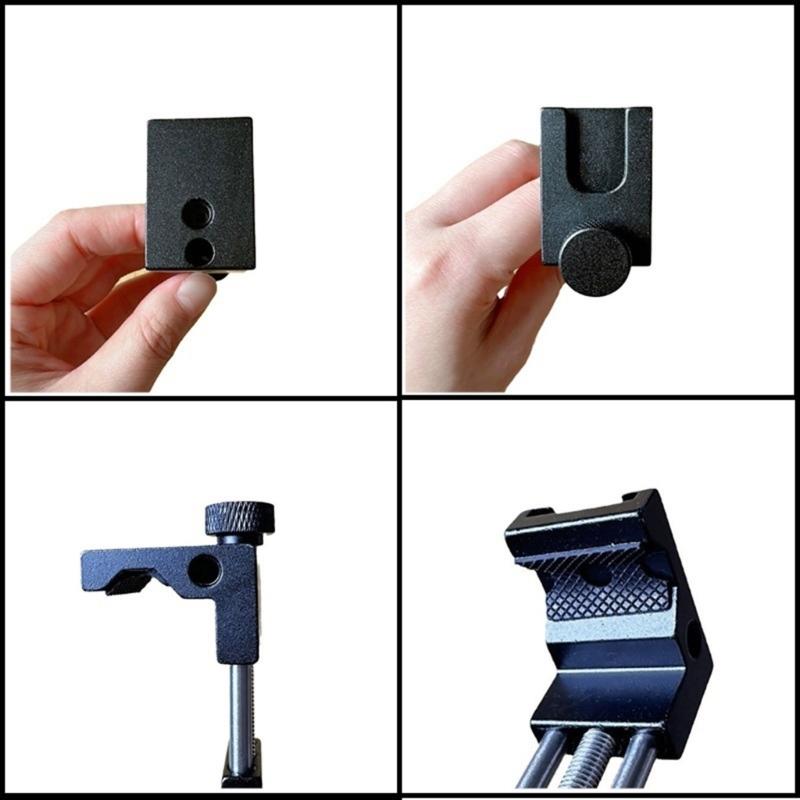 Phone Tripod Mount Metal Tripod Adapter with Hot Shoes Arca Port and 1/4in Screw Holes Adjustable Cellphone Stand Holder
