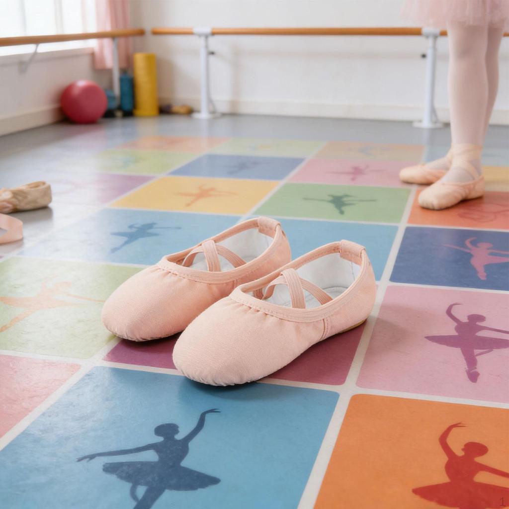 Балетки, холщовые балетки из мягкой кожи, танцевальные тапочки для женщин, детей, девочек