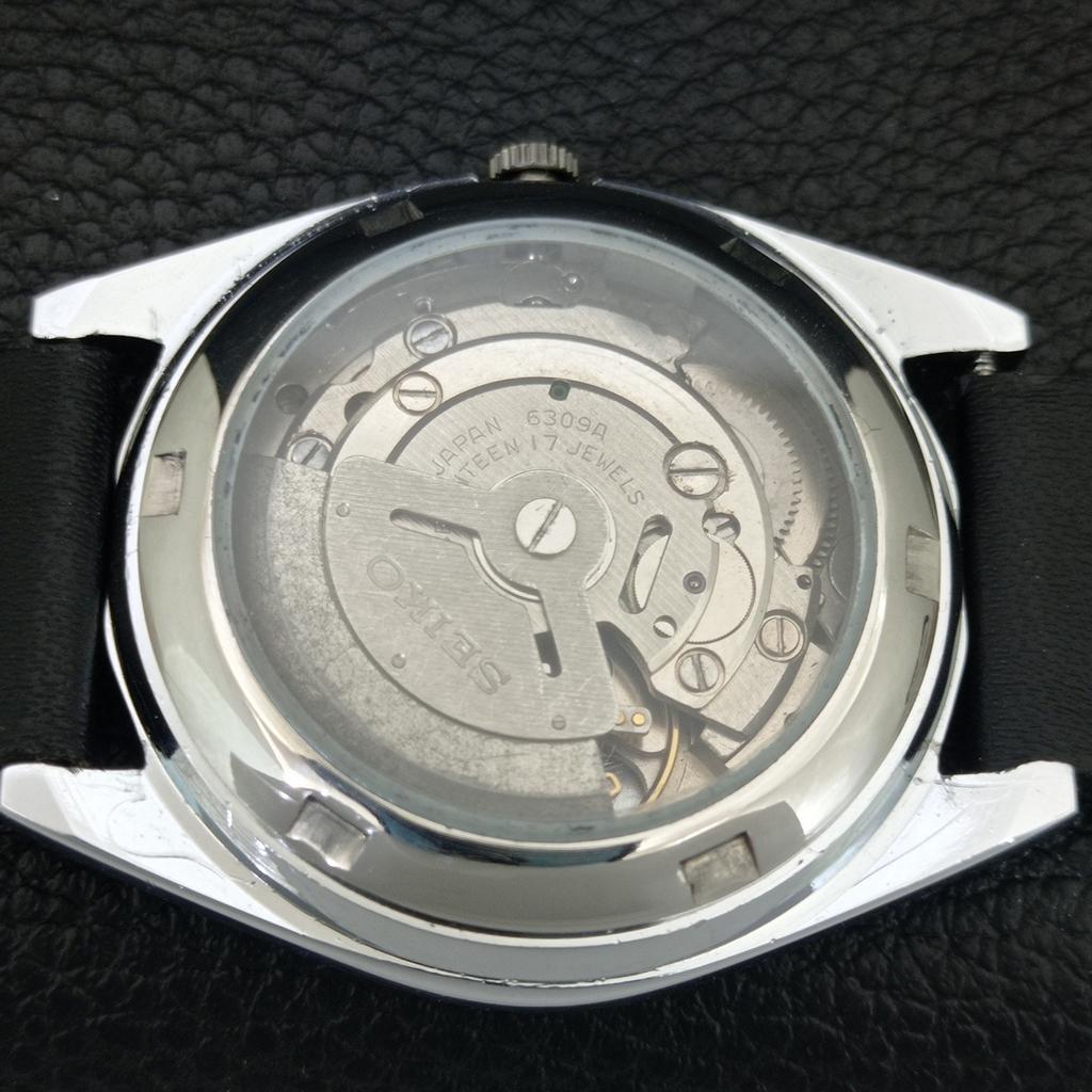 АВТОМАТИЧЕСКИЕ ВИНТАЖНЫЕ ВОССТАНОВЛЕННЫЕ МУЖСКИЕ ЧАСЫ SEIKO 5 ЯПОНИЯ ЧЕРНЫЙ ЦИФЕРБЛАТ a444303-1