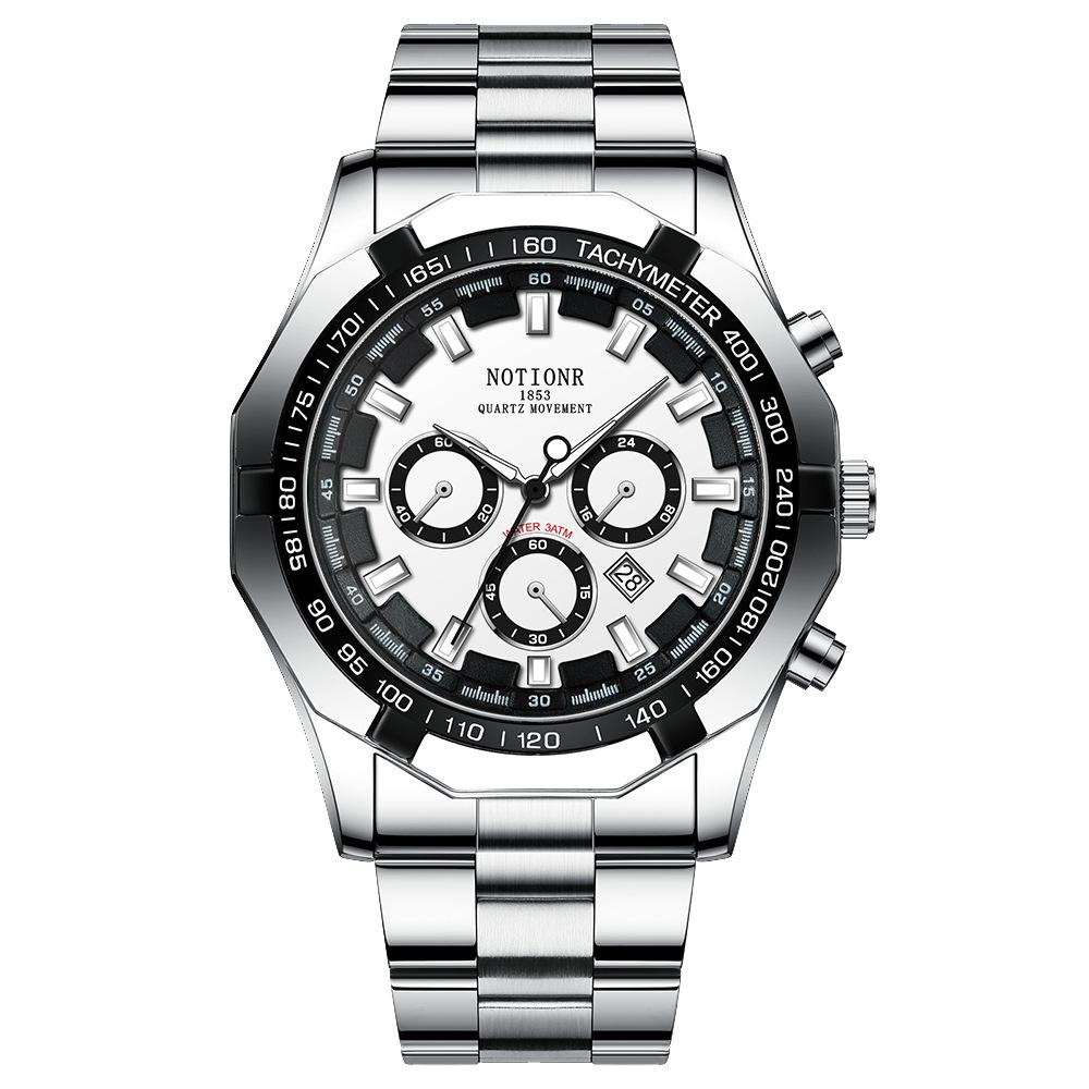 Классические деловые мужские часы Кварцевые часы Часы с несколькими циферблатами Повседневные спортивные мужские часы Аналоговые часы с календарем