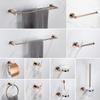 Набор аксессуаров для ванной комнаты из розового золота, настенный держатель для туалетной бумаги из высококачественной нержавеющей стали, вешалка для полотенец, крючок для халата, подстаканник