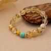 Original citrine multicolored meridian wheel bracelet New Chinese bracelet Women's transshipment temperament Versatile new hand jewelry