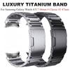 Business Band For Samsung Galaxy Watch7 6 4 Classic 43 47mm 42 46mm No Gaps Curved End Titanium Strap for Watch5 Pro 45mm 40mm 44mm