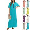Women's Nightgown Home Clothes Short Sleeve Nightgown With Pockets Long Dress