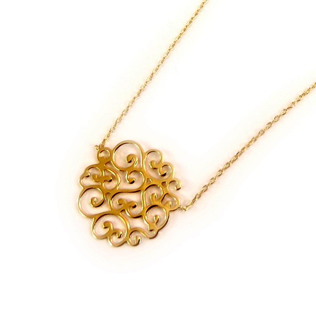 Les Trésors De Lily [L4615] - Позолоченное колье «Кармен» - 25 мм