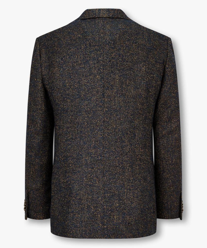 Man On The Boon Notched Lapel Herringbone Single Jacket_Navy 4714302009
