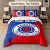 Rangers FC Design Bedding Set Custom Text 1 Duvet Cover & 2 Pillow Cases