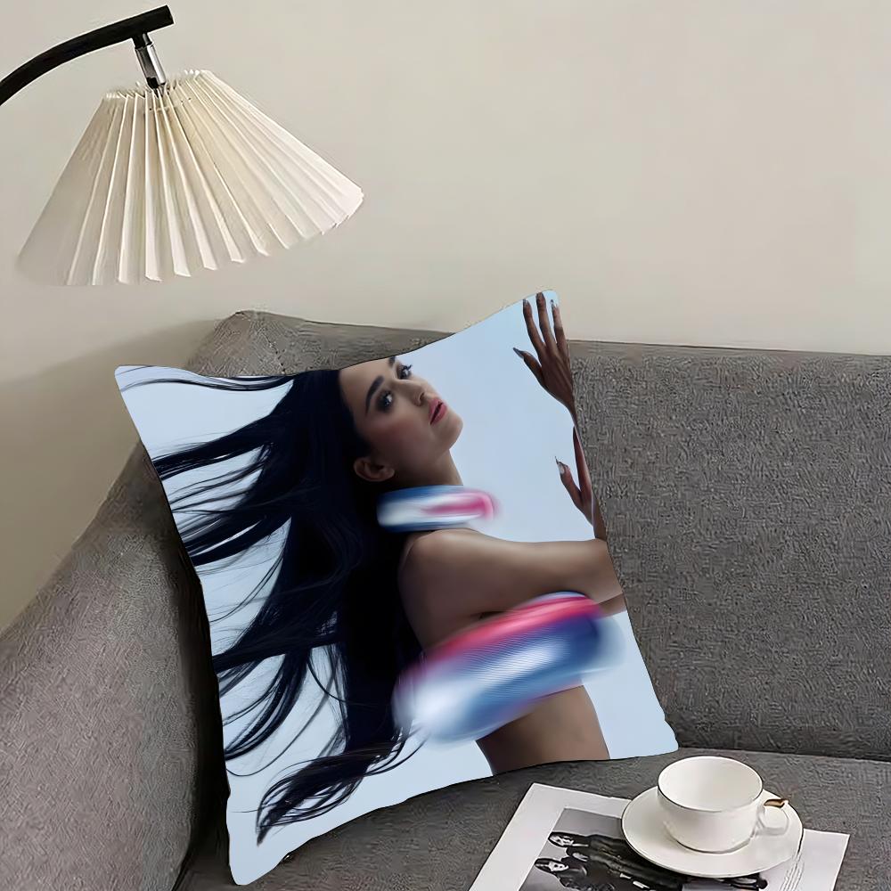 Singer K-Katy P-Perry 1432 Hot Album Cushion Cover Reversible Plush Pillow Cover – For car, sofa, bedroom, perfect as a gift.