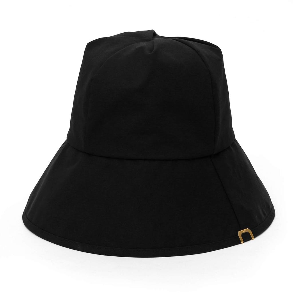 [ПОД КОНТРОЛЕМ] Био-стиранный хлопок Съемный шейный ремешок на пуговицах Глубокие поля Унисекс Защита от солнца УФ Панама для женщин Корейская кепка (Био черный)