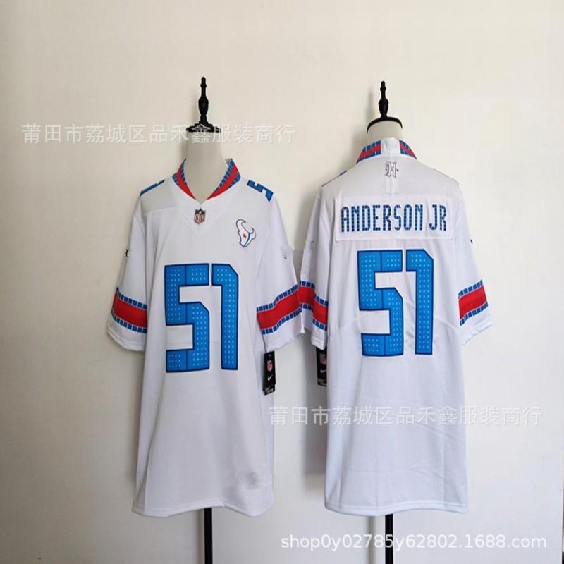 Houston Texans NFL Football Jersey Stroud 7 12 51 Embroidered Cotton Sports Uniform Men Women Fall Winter