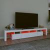 Vidaxl Szafka Pod Tv Z Oświetleniem Led, Biała, 230X36,5X40 Cm