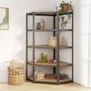 VidaXL Corner Shelf 5 Tiers Grey Steel and Engineered Wood 152881