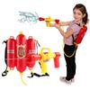Fireman Backpack Water Guns With Fire Hat Kids Summer Outdoor Water Toys for Pool Beach Party Favors Firefighter Water Sprayer