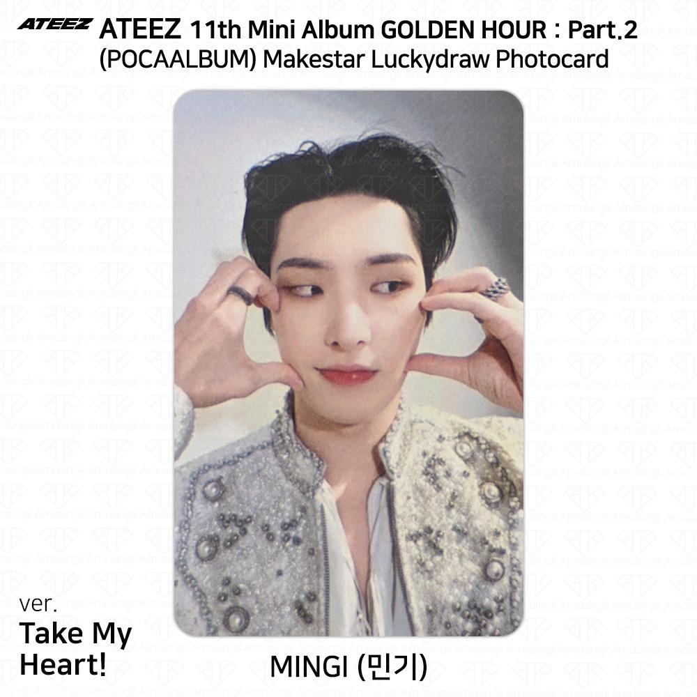 ATEEZ Золотой час. Часть 2. Makestar Pocaalbum Luckydraw Фотокарточка KPOP K-POP