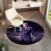 French legendary rock singer and actor Johnny Hallyday Round Carpet Soft Home Decoration Corridor Table and Chair Anti slip Outdoor Floor Mat rug H16