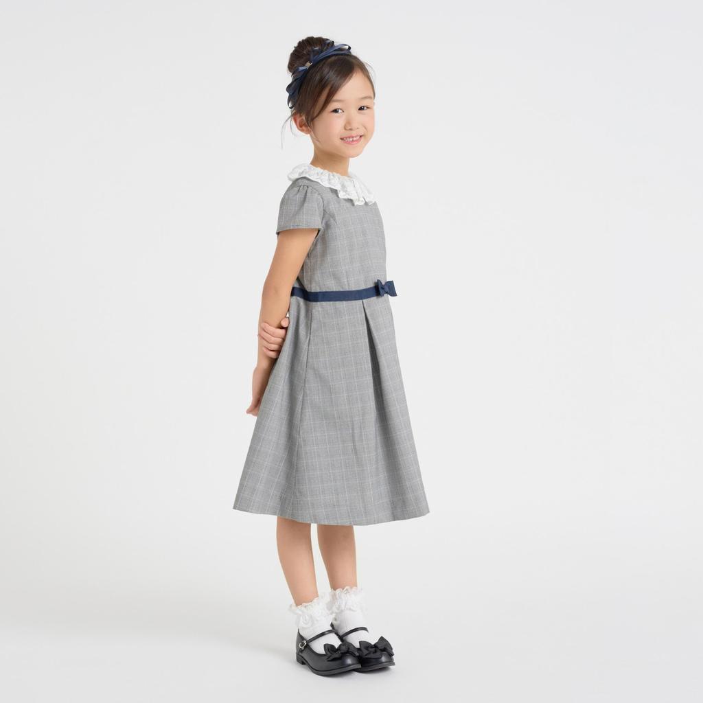 Comme Ca Ism Lace Collar Dress and Bolero Set Size 120cm (Sizes 110-130cm) 98-07OM03-205 Navy,