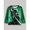 Anime One Pieces Luffy Zoro 3D Print Children T-Shirts Long Sleeve Spring Fall Clothes Casual Round Neck Boys Tops