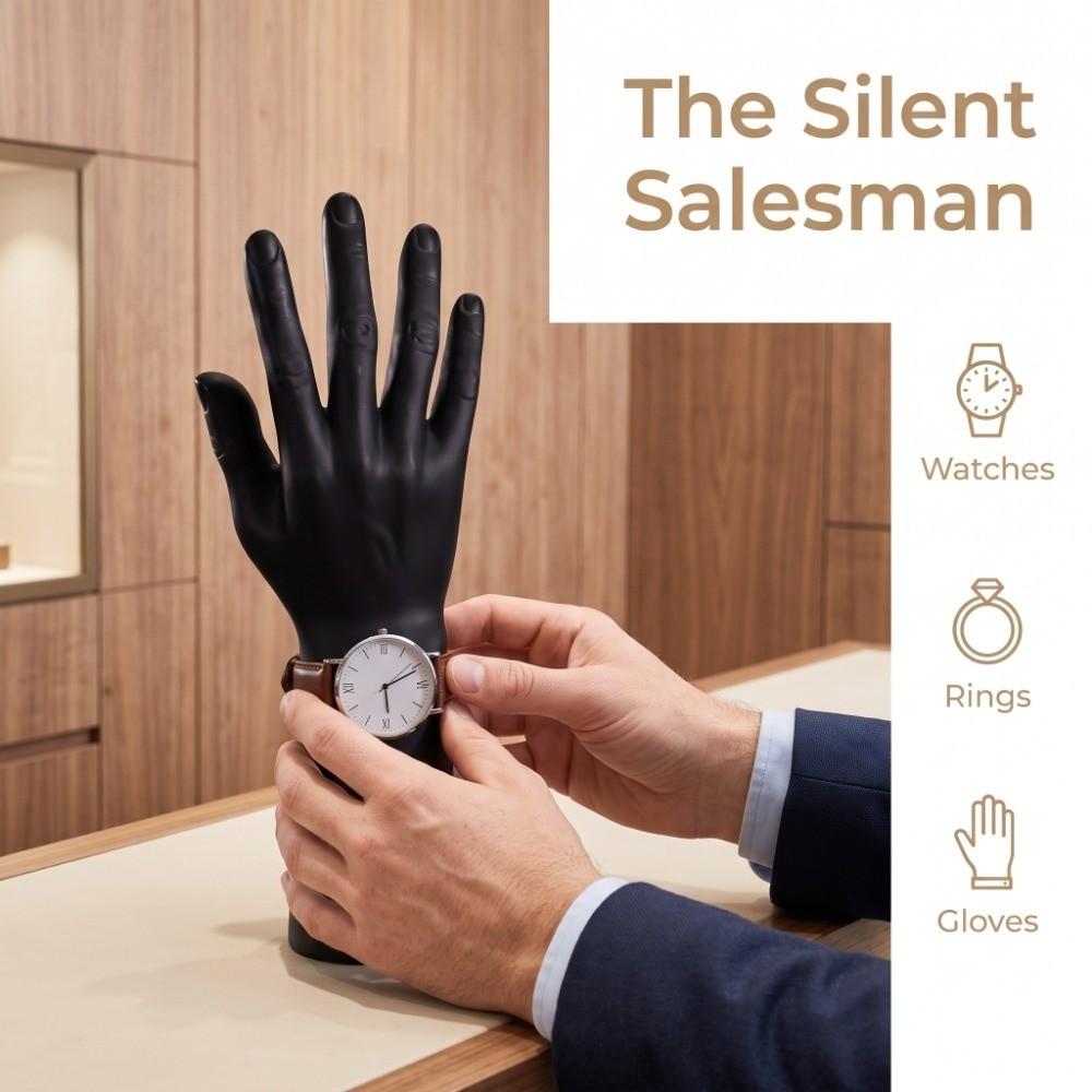 Standing Mannequin Hand Realistic Ring Display Prop Hand Display Stand  Window Display