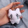 Cartoon Sad Cat Doll Keychain Funny Key Ring Cute Earphones Cat Pendant  Friendship